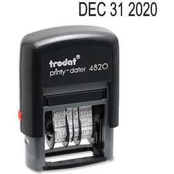 Trodat 4820 Self-Inking Stamp, Date Only, 3/8' x 1 5/8' 65% Recycled, Black