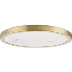 Woodhaven Aged Brass 18-Inch Mount Wall Flush Light