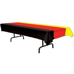 Beistle German Table Cover, 54 by 108-Inch,Black/Red/Yellow