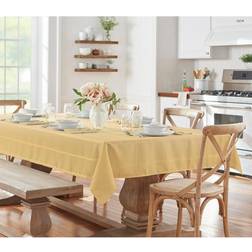 Elrene Home Fashions Plaid 144" Tablecloth Gold, Black, Yellow