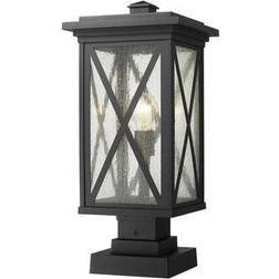 Z-Lite Brookside Collection 583PHBS-SQPM-BK Gate Lamp