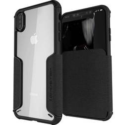 Ghostek Exec 3 Leather Flip Wallet Case for iPhone XS Max, Black