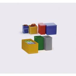 Bins, height 90 mm, yellow, LxW 99x99 mm, pack of 50