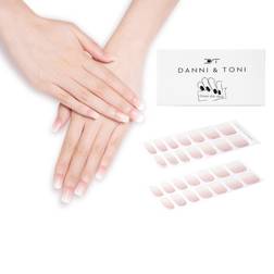 DANNI & TONI Semi Cured Gel Nail Strips in The Mood Love Ombre Nail Strips Glitter Gel