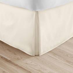 Home Collection Comfort Luxury Pleated Valance Sheet Beige, White