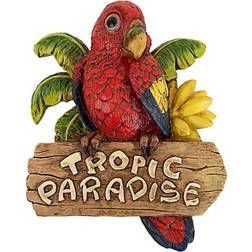 Design Toscano 10 8 in. Tropic Parrot Paradise Wall Sculpture