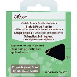 Clover Quick Bias Fusible Bias Tape 1/4"X11yd-Black