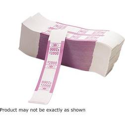 Color-Coded Kraft Currency Straps, $20 Bill, $2000, Self-Adhesive, 1000/Pack