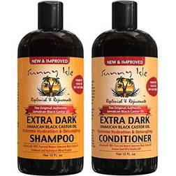Isle New & Improved EXTRA DARK JBCO Hydration & Detangling Shampoo Conditioner