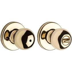 Polished Brass Bed/Bath Polo Privacy Door Knob