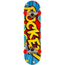 Rocket Skateboard Popart Mini 7.5 Blå 7.5" Unisex Adult, Kids, Newborn, Toddler, Infant