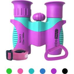 Kids Binoculars 8x21 Purple, Girls Toy Age 3 to 12, Shockproof Compact Binoculars for Kids with High Resolution Optics for Bird Watching, Stargazing, Hunting, Hiking, with Case, Neck Strap