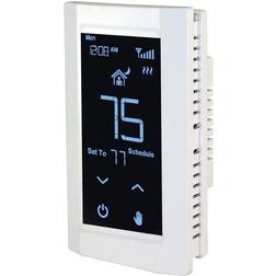 King Electric Hoot 240V Wi-Fi Touch Screen Double Pole Thermostat White