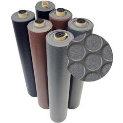 Rubber-Cal "Coin-Grip" Vinyl Flooring Roll 2mm x 4ft x 25ft Roll Black