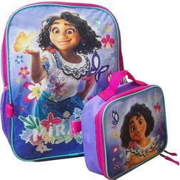 16" Encanto Mirabel Backpack with Lunch Kit Pink/Purple/White One-Size