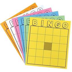 Hygloss Blank Bingo Cards, Assorted Colors Quill