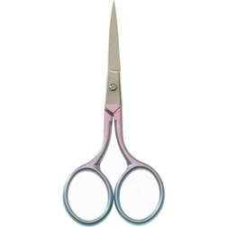 Motanar Multicolor Professional Grooming Scissors for Personal Care Facial Hair Removal and Ear Nose Eyebrow Trimming Stainless Steel Fine Straight Tip Scissors 3.9 Inch (Pink)