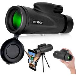 Monocular Telescope with Low Night Vision for Adults Kids,12X50 High Power Mini Zoom Monoculars with Smartphone/iPhone Adapter Tripod,Gifts for Bird Watching Hunting Camping Traveling Star Sports