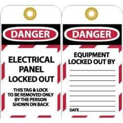 Tags; Lockout, Danger Electrical Panel