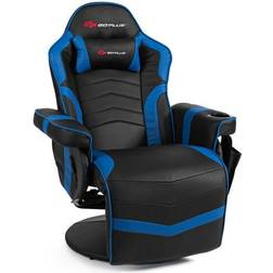 Costway Ergonomic High Back Massage Gaming Chair with Pillow-Blue