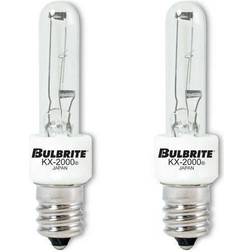 Bulbrite KX-2000 20-Watt T3 Krypton/Xenon Light Bulb with Candelabra Screw (E12) Base, Clear, 2700K (2-Pack)