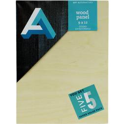 Art Alternatives Crafts & Sewing Classic Wood Panel Value Pack, Studio, 9 x 12