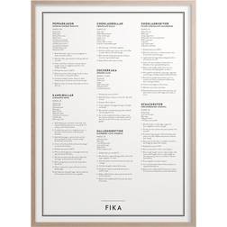 Kunskaps Tavlan Swedish Fika - In English Poster 50x70cm