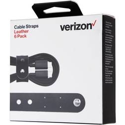 Verizon Adjustable Leather Cable Orgenizer Straps (6 Pack)