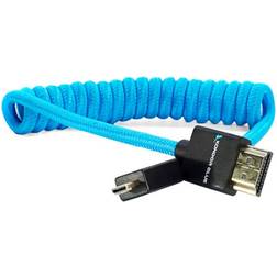 Blue Coiled Cable 12-24 inch
