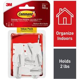 Command 2 lb. Medium White Wire Hook Value Pack