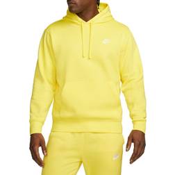 Nike Sportswear Club Fleece Pullover Hoodie - Yellow Strike/White