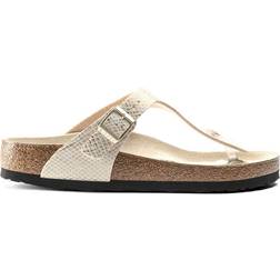 Birkenstock Gizeh Micro Fibre - Shiny Python Eggshell