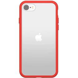 OtterBox for Apple iPhone 7/8 SE 2nd gen (2020) SE 3rd gen (2022) Slim Drop Proof Protective Case, Sleek Case, Clear/Red Non-Retail Packaging