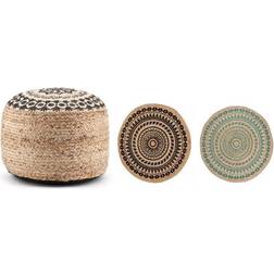 Dkd Home Decor Puf Jute Sitzpuff 40cm 2Stk.