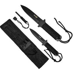 Trademark Global Whetstone Survivor Fire Starter Survival Knife Set