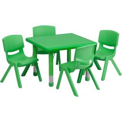 Flash Furniture Emmy 24'' Square Green Adjustable Activity