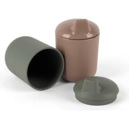 Dantoy Tiny Biobased Sippy Cups Mocca & Olive
