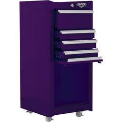 The Original Pink Box Tool Boxes Purple 16'' Purple Four-Drawer Steel Rolling Tool/Salon Cart