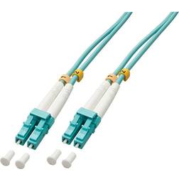 Lindy 15m OM3 LC Duplex fiber optic cable Turquoise