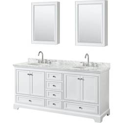 Wyndham Collection Deborah Double Marble Vanity Top