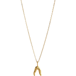 ENAMEL Copenhagen Wishbone Necklace - Gold/Transparent