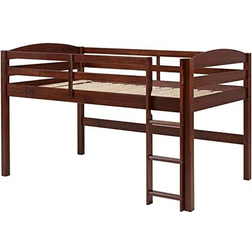 Walker Edison Della Classic Solid Wood Toddler Low Twin Over Loft Bunk Bed with Storage 42x79"