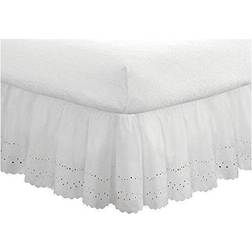 Fresh Ideas Ruffled Bed Skirt Valance Sheet White