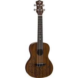 Luna Guitars Mo Mahogany Concert Ukulele Lizard Design