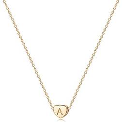 Fettero Initial Heart Necklace - Gold