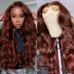 UNice 13x4 Body Wave Lace Front Wig 20 inch Copper Red