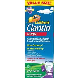 Claritin Loratadine Allergy Relief 24 Hour Non-Drowsy Grape Liquid 90