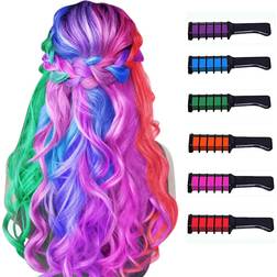 MSDADA Hair Chalk Comb 6-pack