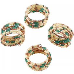 Saro Lifestyle Beaded Napkin Ring 1.5" 4
