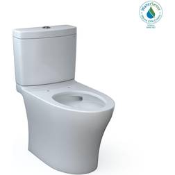 Toto Aquia IV Two-Piece Elongated Dual Flush 1.28 and 0.9 GPF Toilet with CEFIONTECT, Cotton White CST446CEMFGN#01